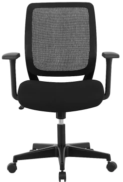 Realspace® Sensi Mesh/Fabric Low-Back Task Office Chair, Black, BIFMA Compliant