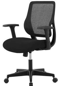 Realspace® Sensi Mesh/Fabric Low-Back Task Office Chair, Black, BIFMA Compliant