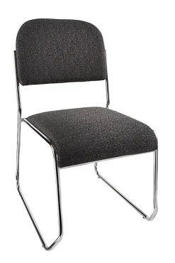 Realspace® Sled-Base Padded Fabric Seat, Fabric Back Stacking Chair 22