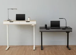 Realspace® Smart Electric 48"W Height-Adjustable Standing Desk, Black/Gray