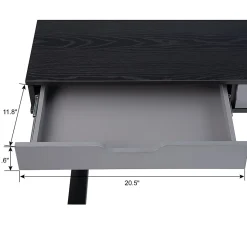 Realspace® Smart Electric 48"W Height-Adjustable Standing Desk, Black/Gray
