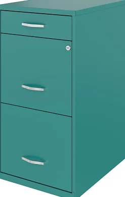 Realspace SOHO® Organizer 18"D Vertical 3-Drawer File Cabinet, Navy