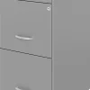 Realspace SOHO® Organizer 18"D Vertical 3-Drawer File Cabinet, Silver