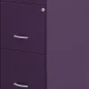 Realspace SOHO® Organizer 18"D Vertical 3-Drawer File Cabinet, Purple