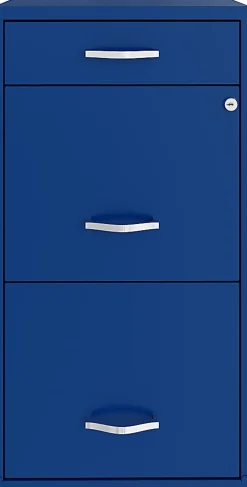 Realspace SOHO® Organizer 18"D Vertical 3-Drawer File Cabinet, Blue