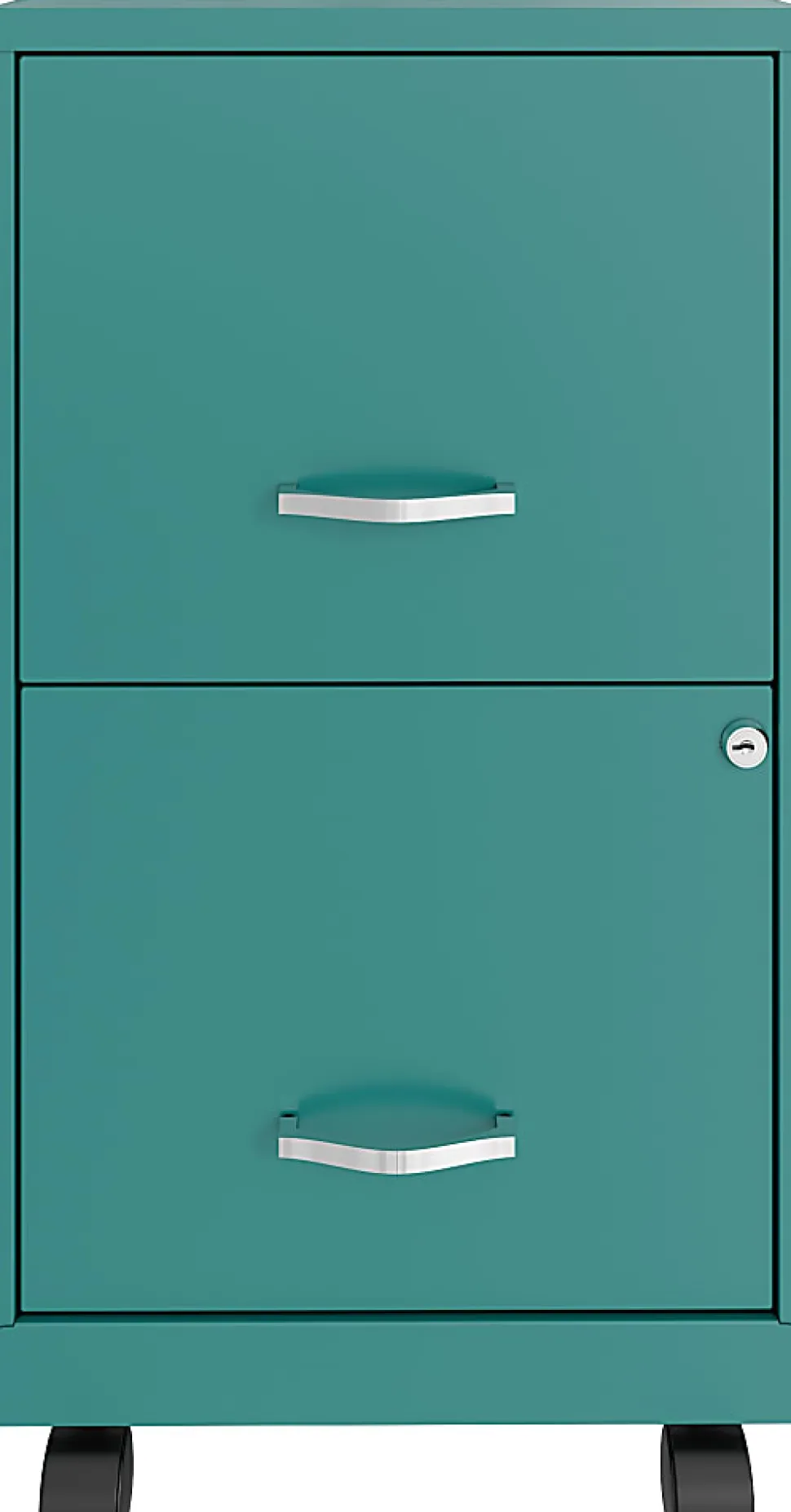 Realspace SOHO® Smart 18"D Vertical 2-Drawer Mobile File Cabinet, Teal, 25106