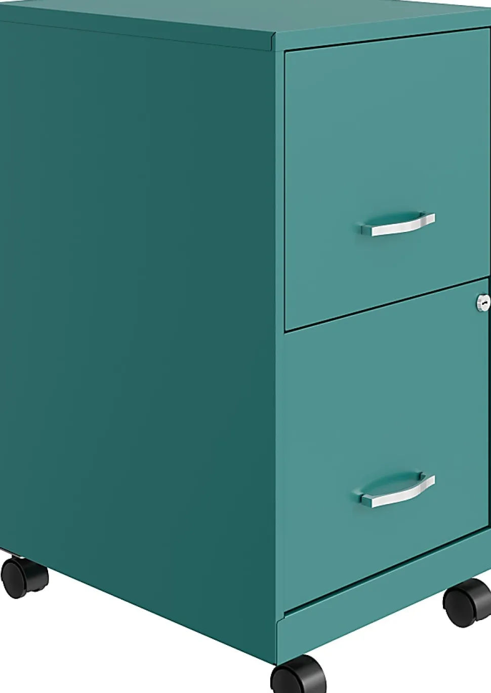 Realspace SOHO® Smart 18"D Vertical 2-Drawer Mobile File Cabinet, Teal, 25106