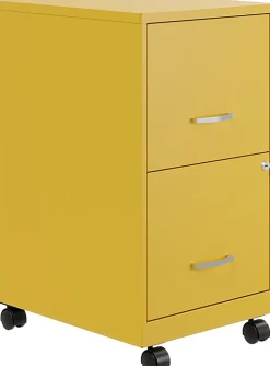 Realspace SOHO® Smart 18"D Vertical 2-Drawer Mobile File Cabinet, Gold