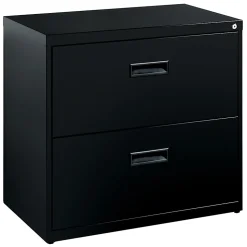 Realspace SOHO® 30"W x 17-5/8"D Lateral 2-Drawer File Cabinet, Black
