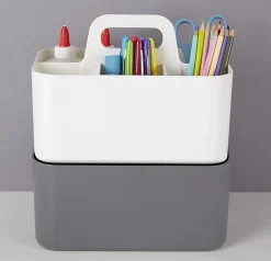 Realspace™ Stackable Storage Caddy, Small Size, Gray