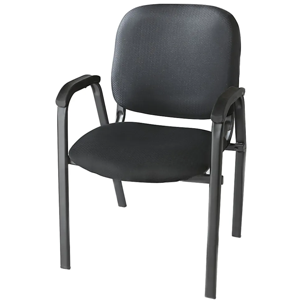 Realspace® Stacking Guest Office Chair, Black