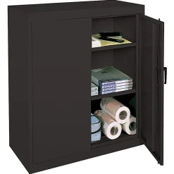 Realspace® Steel Storage Cabinet, 3 Shelves, 42"H x 36"W x 18"D, Black