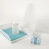 Realspace® Streya Cut-Metal Letter Tray, 2-5/8"H x 9-1/2"W x 13-1/2"D, White
