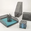 Realspace® Streya Cut-Metal Letter Tray, 2-5/8"H x 9-1/2"W x 13-1/2"D, Gray
