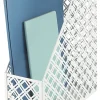 Realspace® Streya Cut-Metal Magazine File Holder, 12"H x 4"W x 9-7/8"D, White
