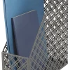 Realspace® Streya Cut-Metal Magazine File Holder, 12"H x 4"W x 9-7/8"D, Gray