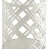 Realspace® Streya Cut-Metal Pen Cup, 4"H x 3-1/4"W x 3-1/4"D, White