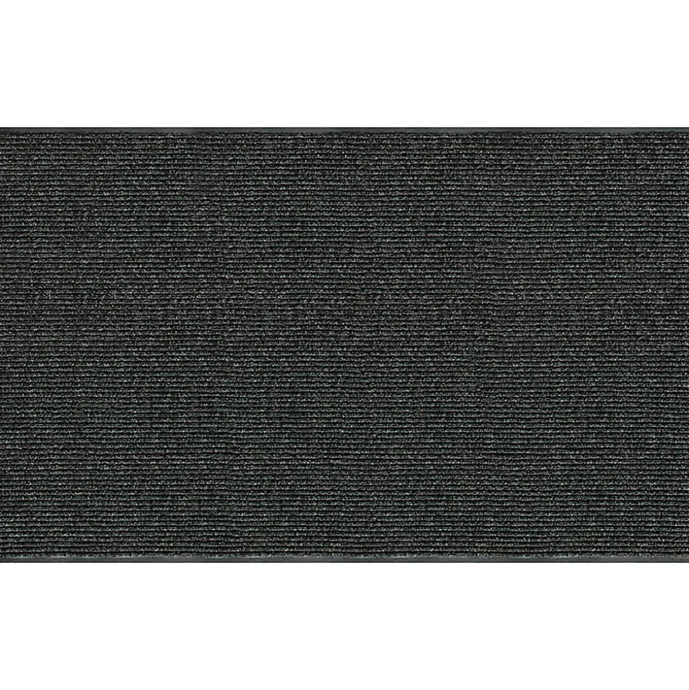 Realspace® Tough Rib Floor Mat, 3' x 5', Charcoal