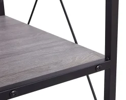 Realspace® Trazer 56"W Computer Desk With Storage Shelves, Gray