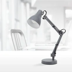 Realspace™ Trazio LED Architect Task Lamp, 22"H, Gray