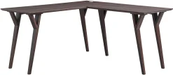 Realspace® Trezza 62"W L-Shaped Computer Desk, Warm Walnut