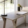 Realspace® Trezza 60"W Writing Desk, Light Oak