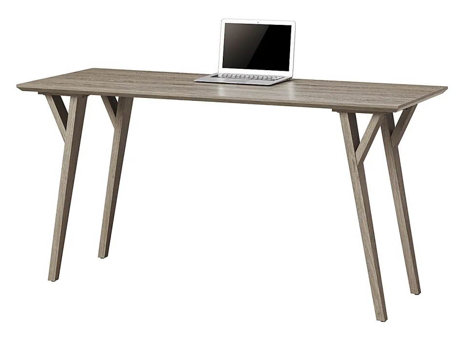 Realspace® Trezza 60"W Writing Desk, Light Oak