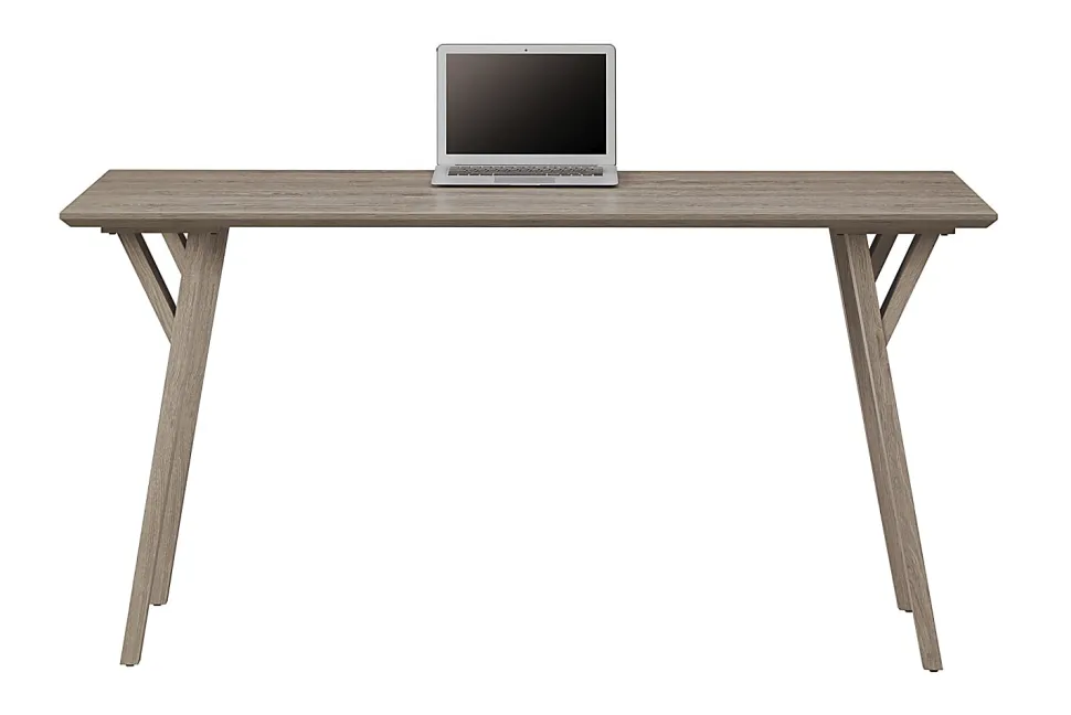 Realspace® Trezza 60"W Writing Desk, Light Oak