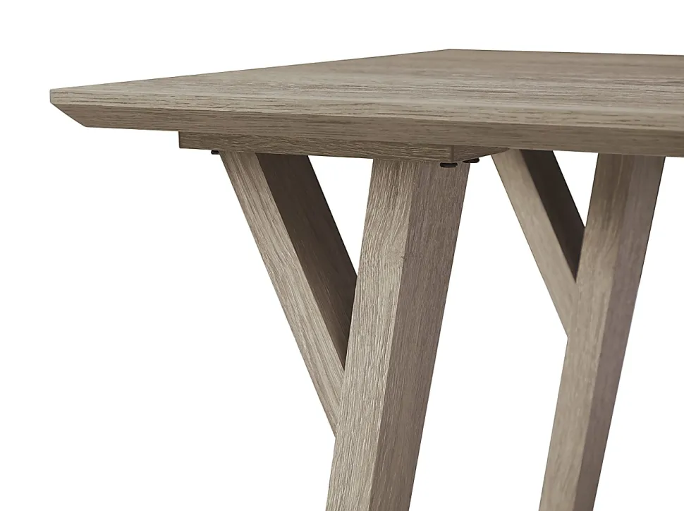 Realspace® Trezza 60"W Writing Desk, Light Oak