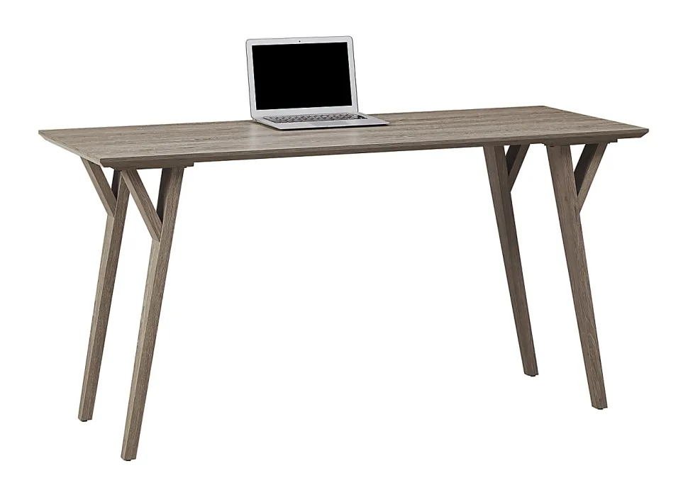 Realspace® Trezza 60"W Writing Desk, Light Oak