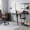 Realspace® Trezza 60"W Writing Desk, Warm Walnut