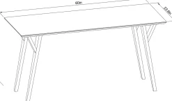 Realspace® Trezza 60"W Writing Desk, Warm Walnut
