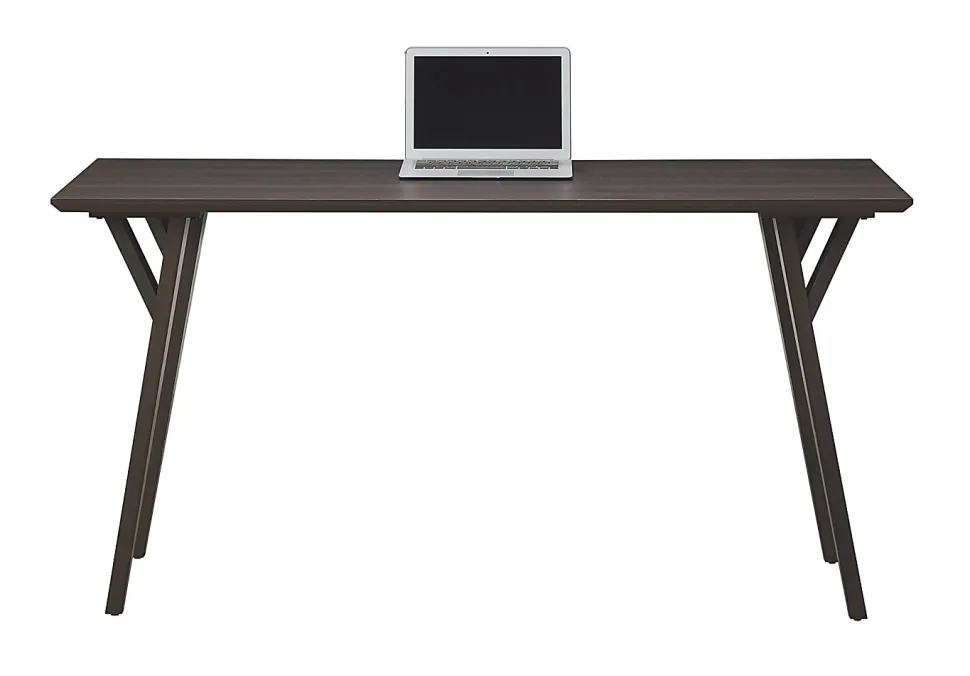 Realspace® Trezza 60"W Writing Desk, Warm Walnut