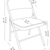 Realspace® Upholstered Padded Folding Chair, Gray