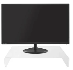 Realspace® Vayla Acrylic Monitor Stand, 3-5/8"H x 21-5/8"W x 11-3/4"D, Clear