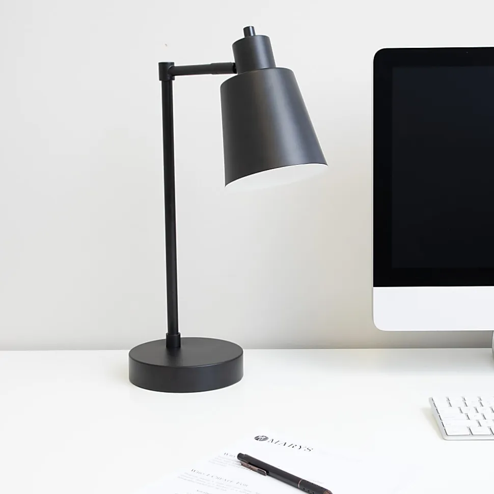 Realspace™ Vaylen Desk Lamp, 18"H, Black