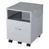 Realspace® Vista 20"D Metal Mobile File Storage Cart, Silver