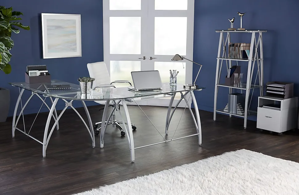Realspace® Vista 20"D Metal Mobile File Storage Cart, Silver