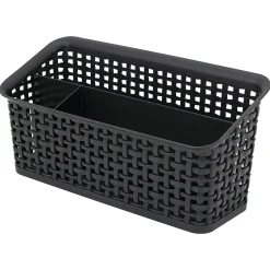 Realspace® Weave Bin Valet, Black