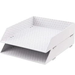 Realspace® White Dot Stacking Letter Tray