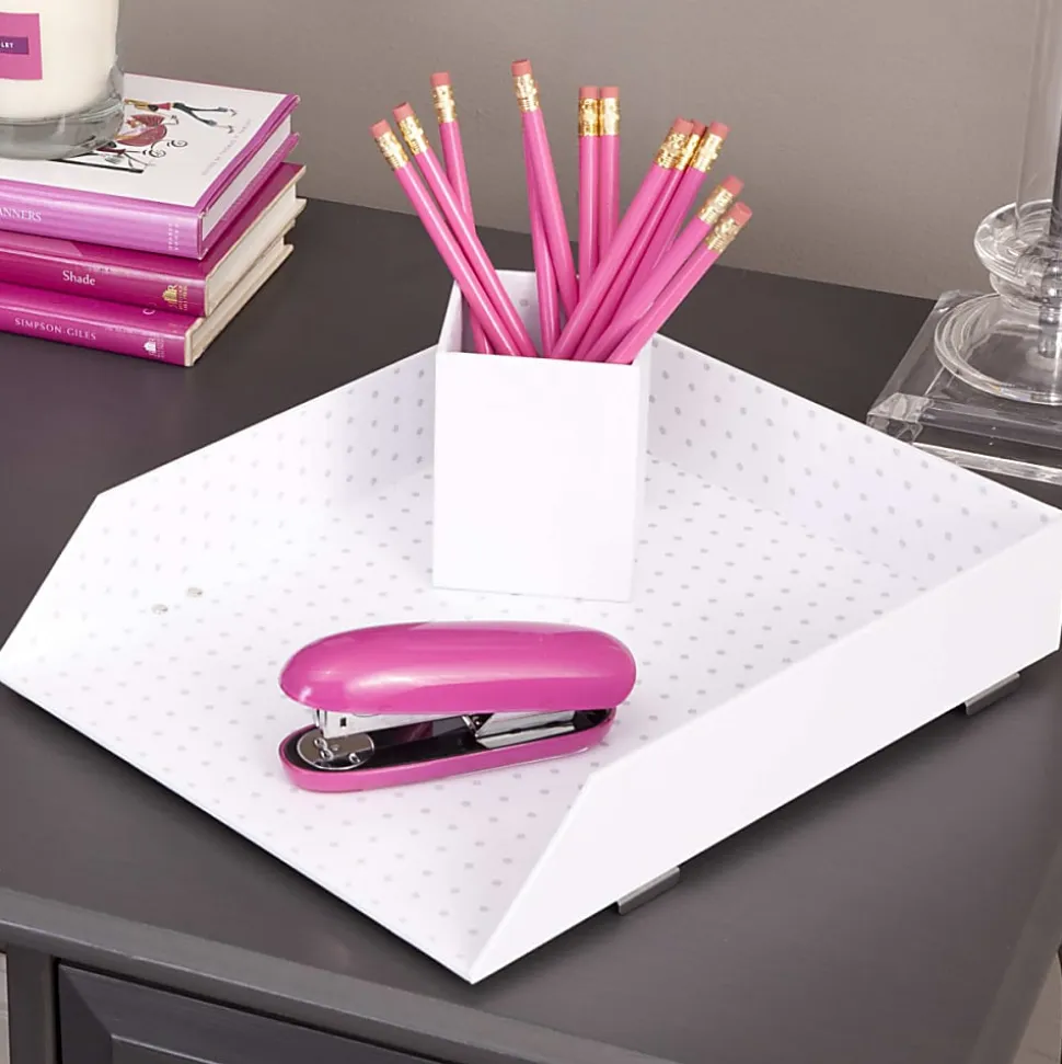 Realspace® White Dot Stacking Letter Tray