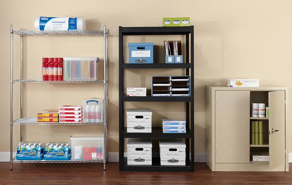 Realspace® Wire Shelving, 4-Shelves, 72"H x 48"W x 18"D, Chrome