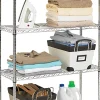 Realspace® Wire Shelving, 4-Shelves, 54"H x 36"W x 14"D, Chrome