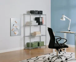 Realspace® Wire Shelving, 4-Shelves, 54