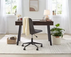 Realspace® 48"W Lancott Computer Desk, Dark Brown