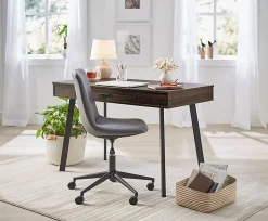 Realspace® 48"W Lancott Computer Desk, Dark Brown