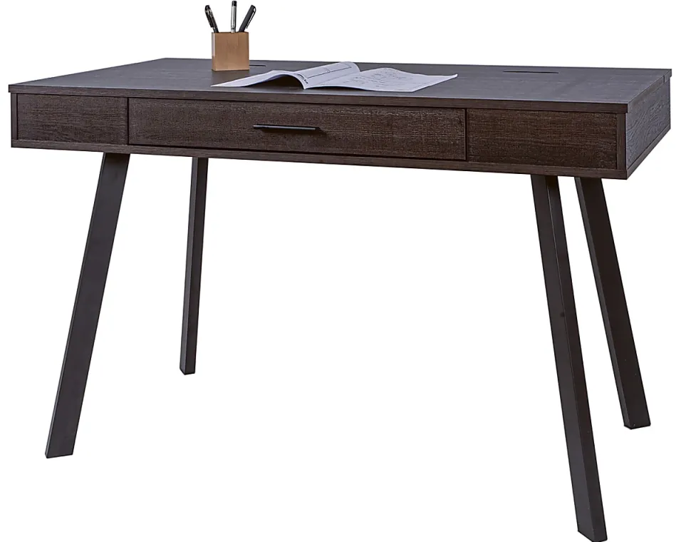 Realspace® 48"W Lancott Computer Desk, Dark Brown