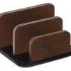 Realspace® Wood/Metal Letter Sorter, 4"H x 6-1/4"W x 5-1/2"D, Walnut/Black