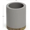 Realspace® Wood Pen Cup, 4-1/2"H x 3-1/2"W x 3-1/2"D, Gray/Natural