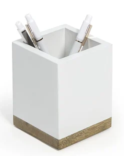 Realspace® Wood Pen Cup, 4-1/2